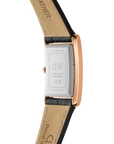Daniel Wellington Bound 35x24 Black Croc Leather RG White Watch