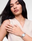 Daniel Wellington Petite Roman Numerals Date Silver