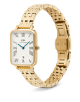 Daniel Wellington Quadro Roman Numerals Date 5-link Gold