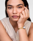 Daniel Wellington Juliette Braided Mesh White Sunray Gold
