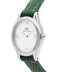 Daniel Wellington Ophelia Mini Green Lizard White Guilloché Silver