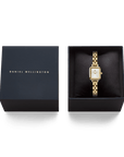 Daniel Wellington Quadro Mini Arch 3-link White Sunray Gold