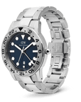 Daniel Wellington Iconic GMT Link Brushed Bezel Silver