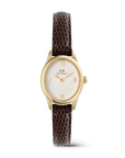 Daniel Wellington Ophelia Mini Dark Brown Lizard White Guilloché Gold