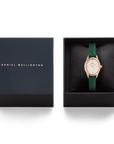 Daniel Wellington Ophelia Mini Green Lizard White Guilloché Rose Gold