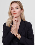 Daniel Wellington Bound Mini Light Brown Lizard Gold