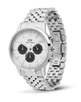 Daniel Wellington Iconic Chronograph Arch 5-Link Off- White Panda Silver
