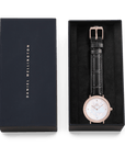 Daniel Wellington Crystalline Bezel Black Croc Rose Gold Watch