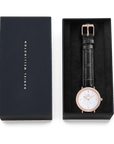 Daniel Wellington Crystalline Bezel Black Croc Rose Gold Watch