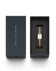 Daniel Wellington Quadro Mini Lumine Bezel 15x18 Evergold G White Watch