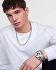 Daniel Wellington Iconic Chronograph Arch 5-Link Off- White Panda Silver