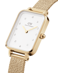 Daniel Wellington Quadro 20X26 Pressed Evergold Lumine Gold & White Watch