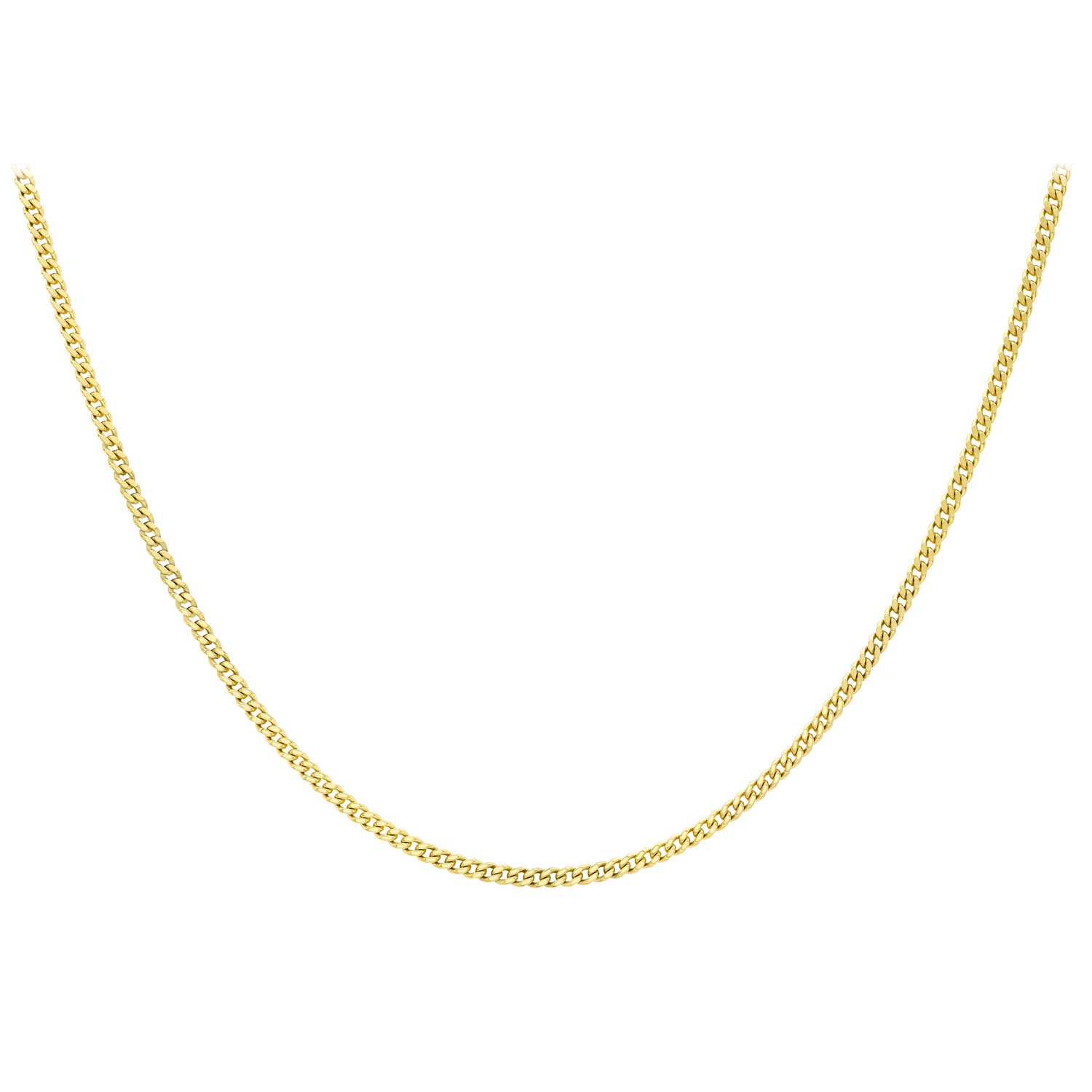 9CT 1.4MM DIAMOND CUT CURB CHAIN