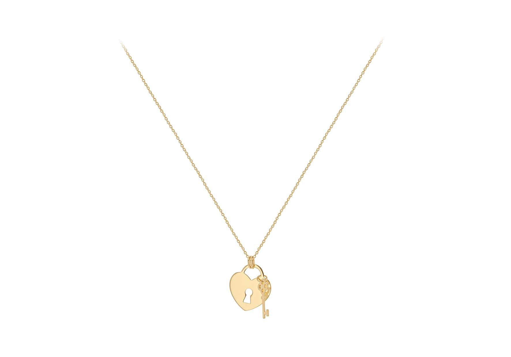 9CT LAYLA PADLOCK & KEY NECKLACE