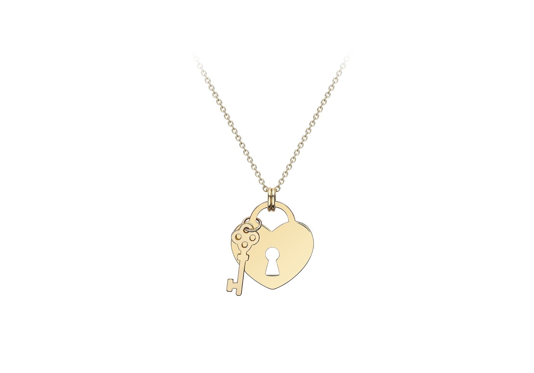 9CT LAYLA PADLOCK & KEY NECKLACE