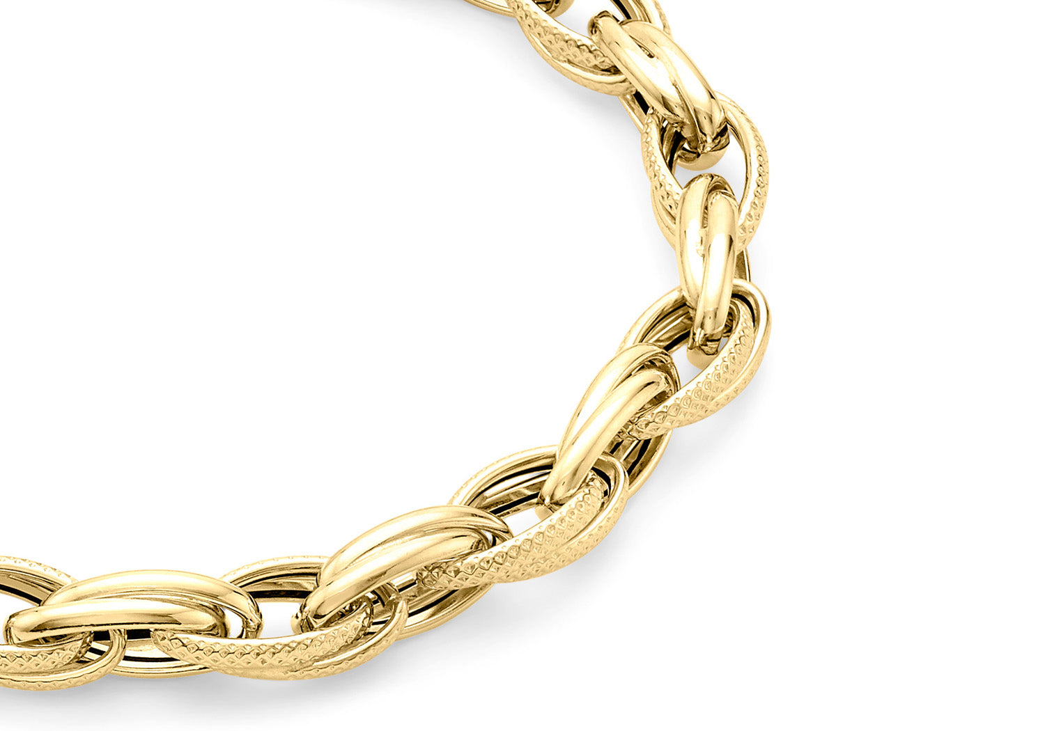 9CT SAFFRON CHAIN BRACELET