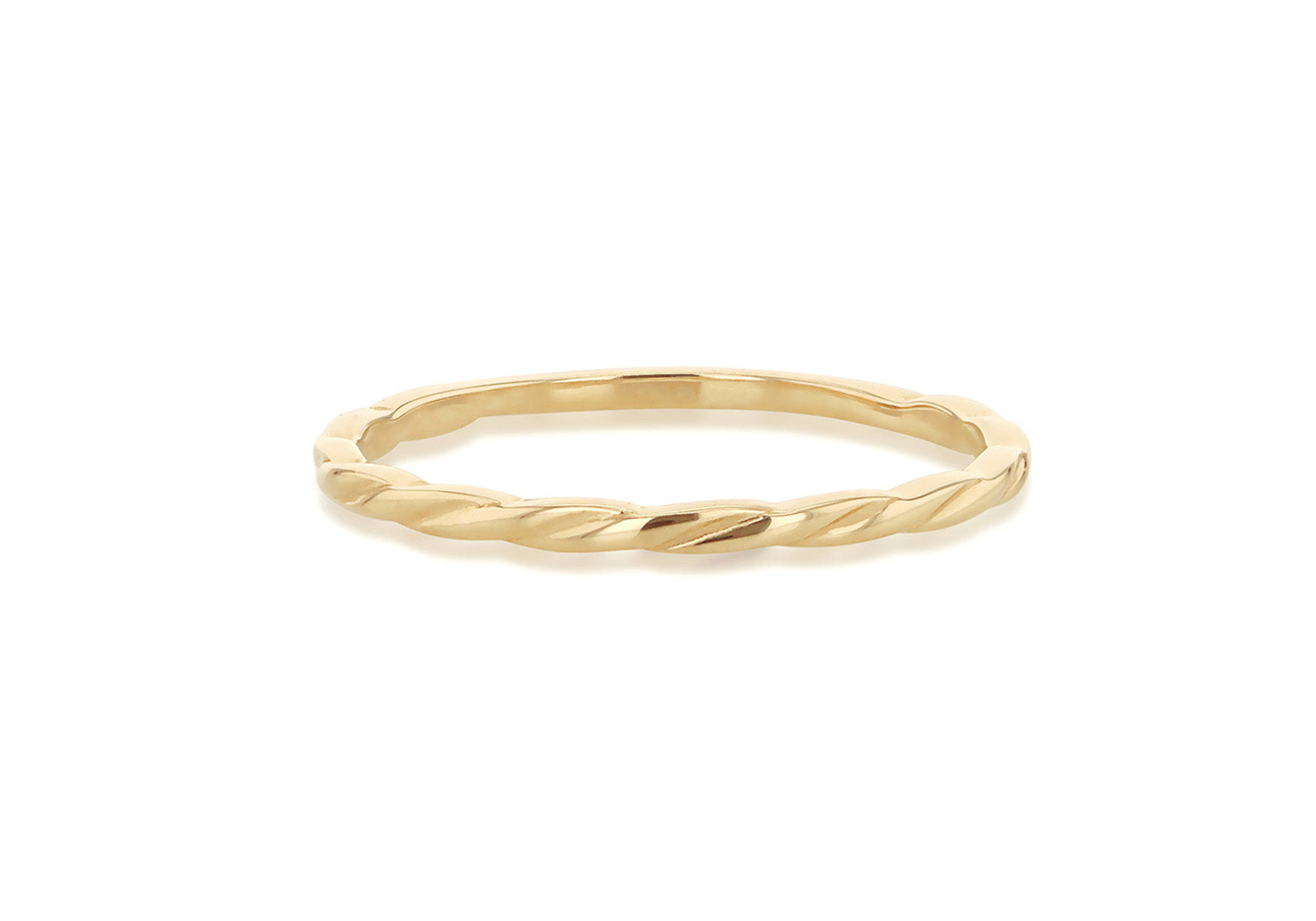 9CT GOLD TWIST STACKER RING