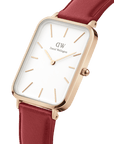 Daniel Wellington Quadro 29x36.5 Pressed Suffolk Rose Gold & White Watch