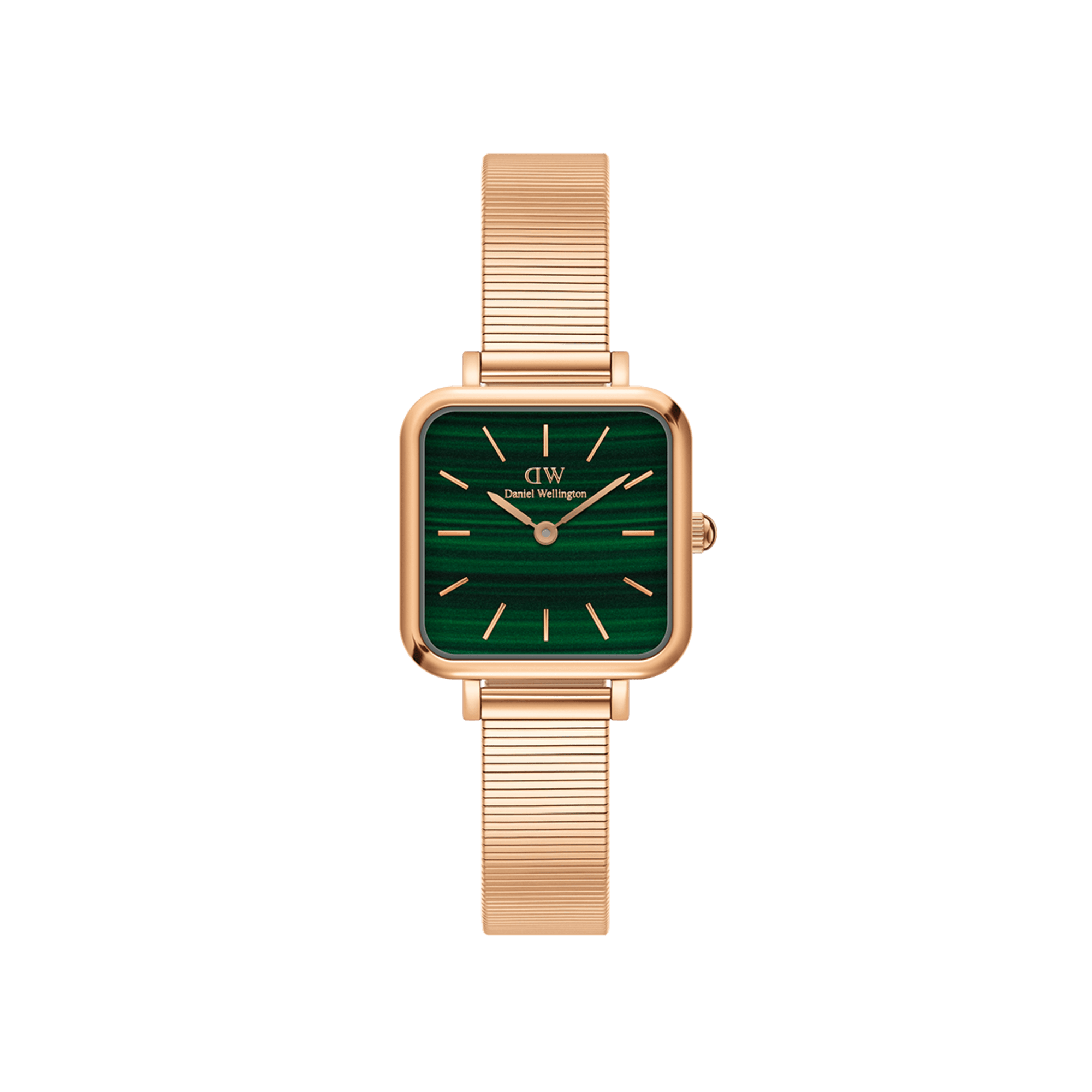 Daniel Wellington Quadro Studio 22x22 Rose Gold & Green Watch
