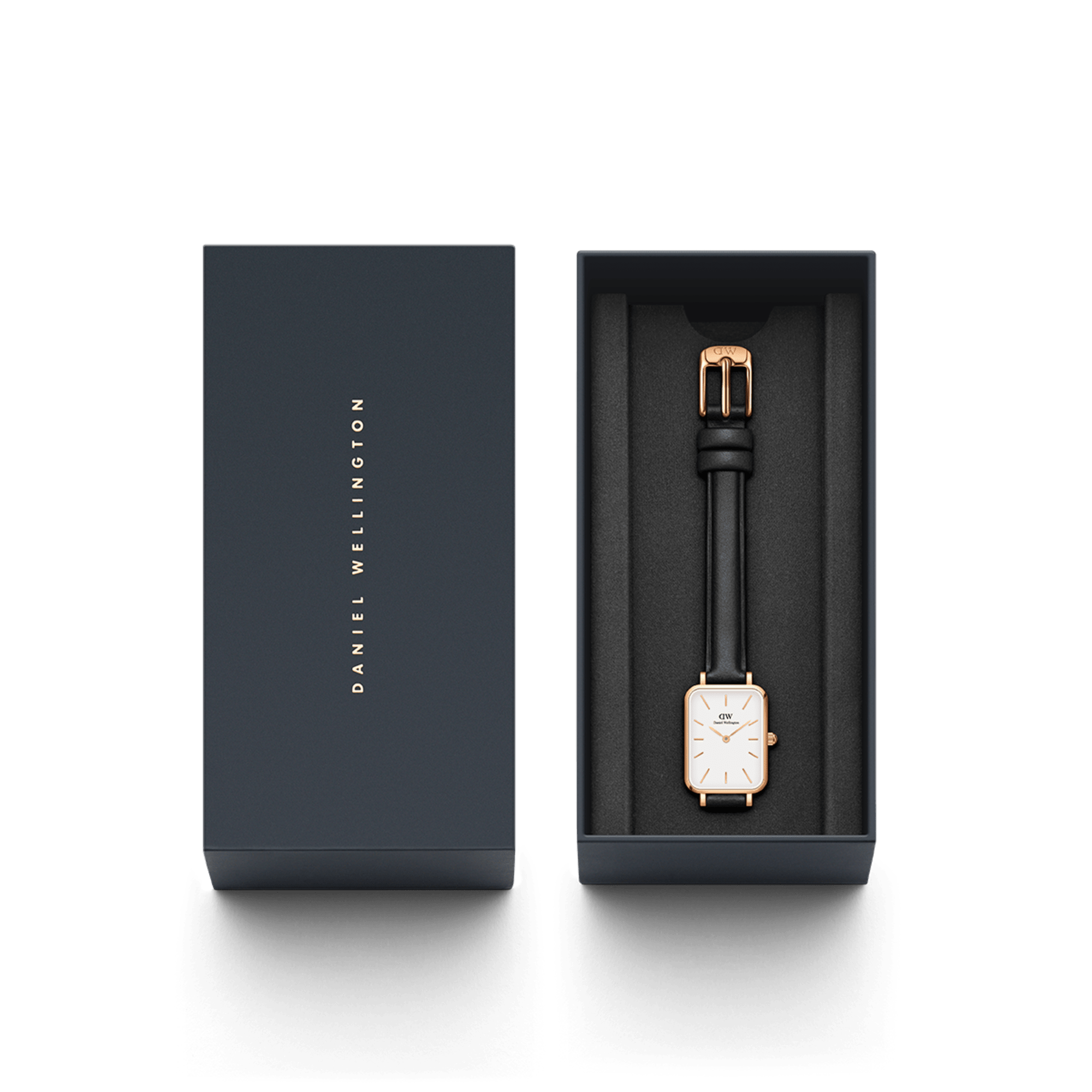 Daniel Wellington Quadro 20X26 Pressed Sheffield Rose Gold & White Watch