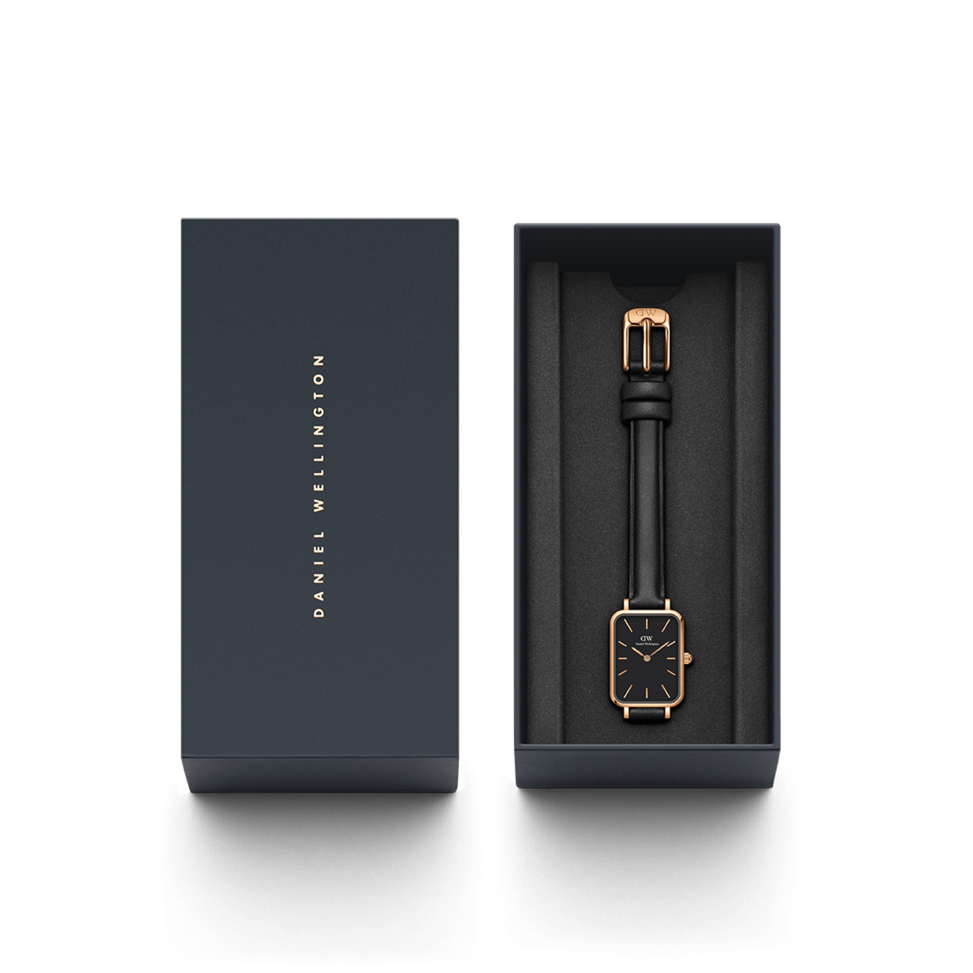 Daniel Wellington Quadro 20X26 Pressed Sheffield Rose Gold & Black Watch