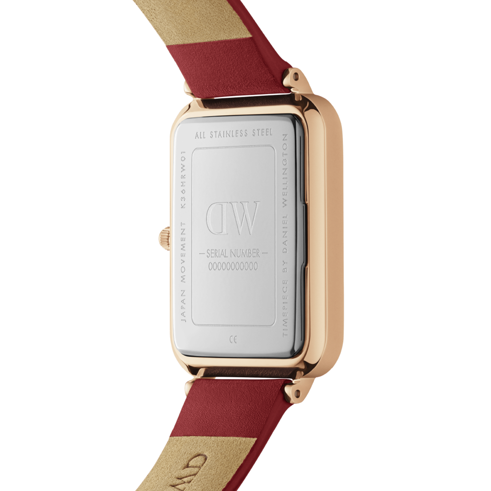 Daniel Wellington Quadro 29x36.5 Pressed Suffolk Rose Gold & White Watch