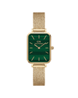 Daniel Wellington Quadro 20X26 Pressed Evergold Gold & Green Watch