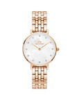 Daniel Wellington Petite Lumine 28 5-Link Rose Gold & Mother of Pearl White Watch