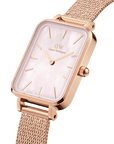 Daniel Wellington Quadro 20X26 Pressed Melrose Rose Gold Mother of Pearl Watch
