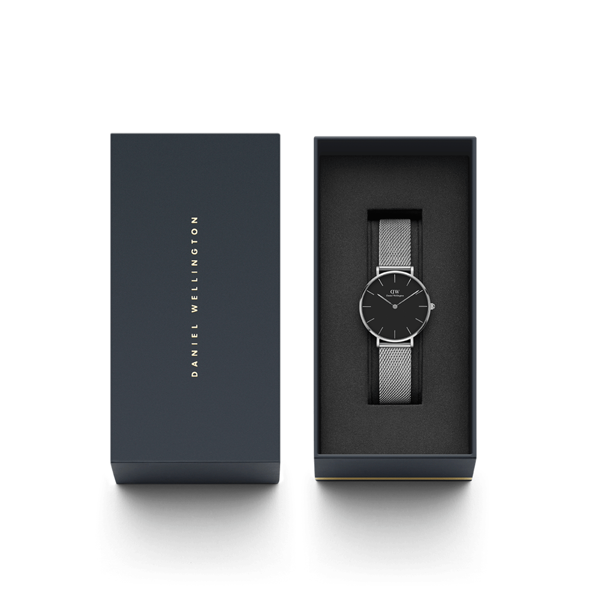 Daniel Wellington Petite 32 Silver & Black Watch