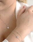 9CT MELODY DIAMOND BRACELET