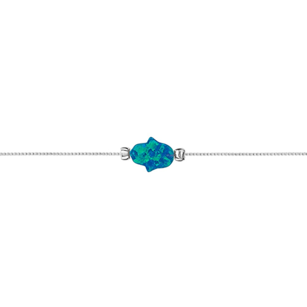 S/S OPALITE HAMSA HAND BRACELET