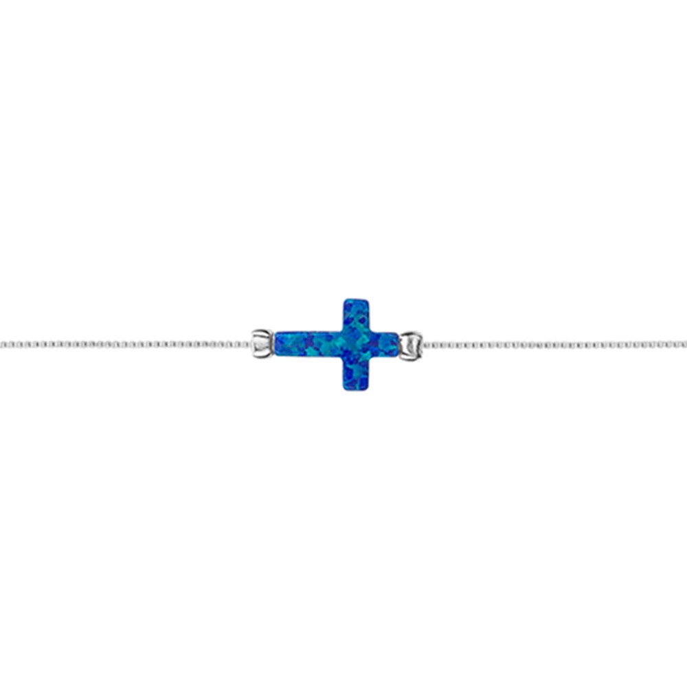 S/S OPALITE CROSS BRACELET