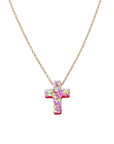 S/S OPALITE CROSS NECKLACE