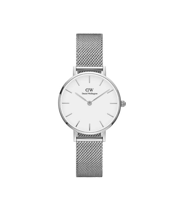 Daniel Wellington Petite 28 Sterling Silver & White Watch – Sass