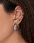 Ania Haie Silver Rope Chunky Hoop Earrings