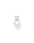 Thomas Sabo Single ear stud pearls and white stone silver