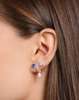 Thomas Sabo Single ear stud with blue stone