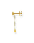 Thomas Sabo Single ear stud with pendant stone long gold