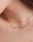 Ania Haie 14kt Gold Triple Natural Diamond Necklace