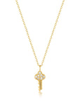Ania Haie 14kt Gold Natural Diamond Key Necklace