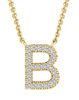 9CT DIAMOND INITIAL NECKLACE