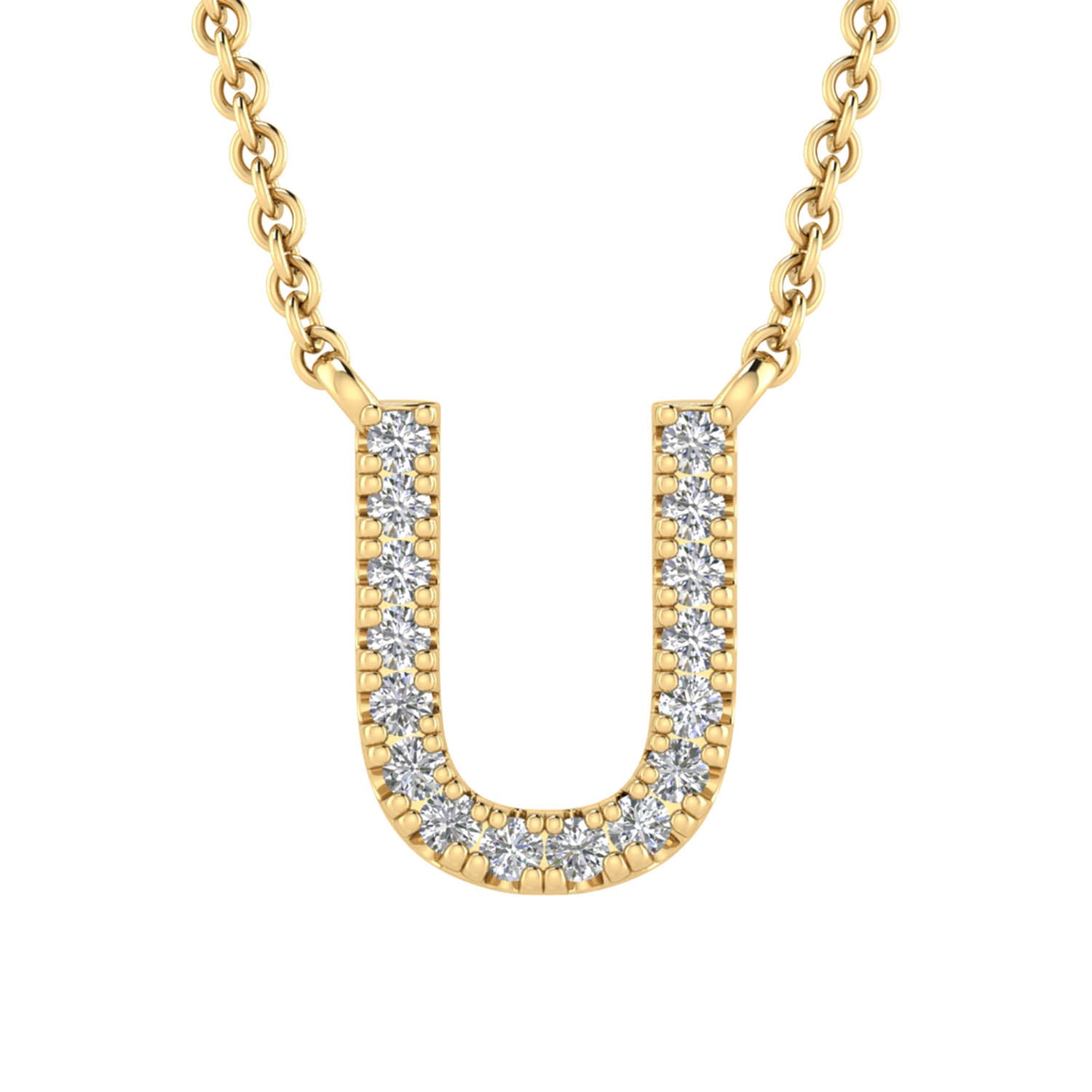 9CT DIAMOND INITIAL NECKLACE