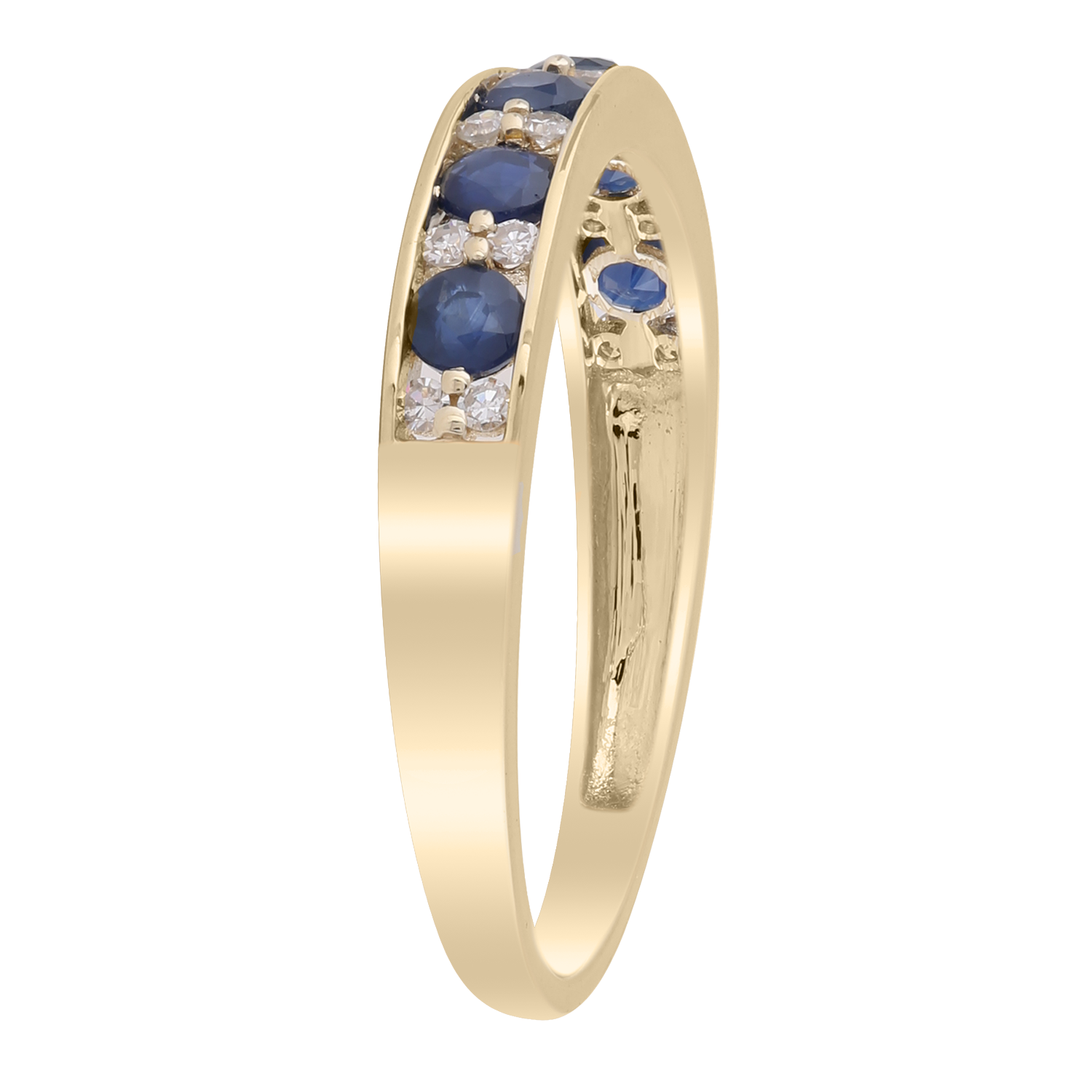 9CT BRITTANIA SAPPHIRE & DIAMOND RING