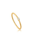 Ania Haie 14kt Gold Solitaire Natural Diamond Ring