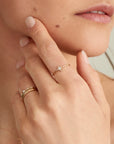 Ania Haie 14kt Gold Stargazer Natural Diamond Stardust Ring