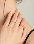 Ania Haie 14kt Gold Stargazer Natural Diamond Stardust Ring