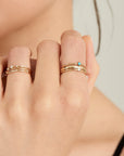 Ania Haie 14kt Gold Stargazer Natural Diamond Stardust Ring