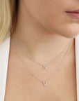 9CT DIAMOND INITIAL NECKLACE