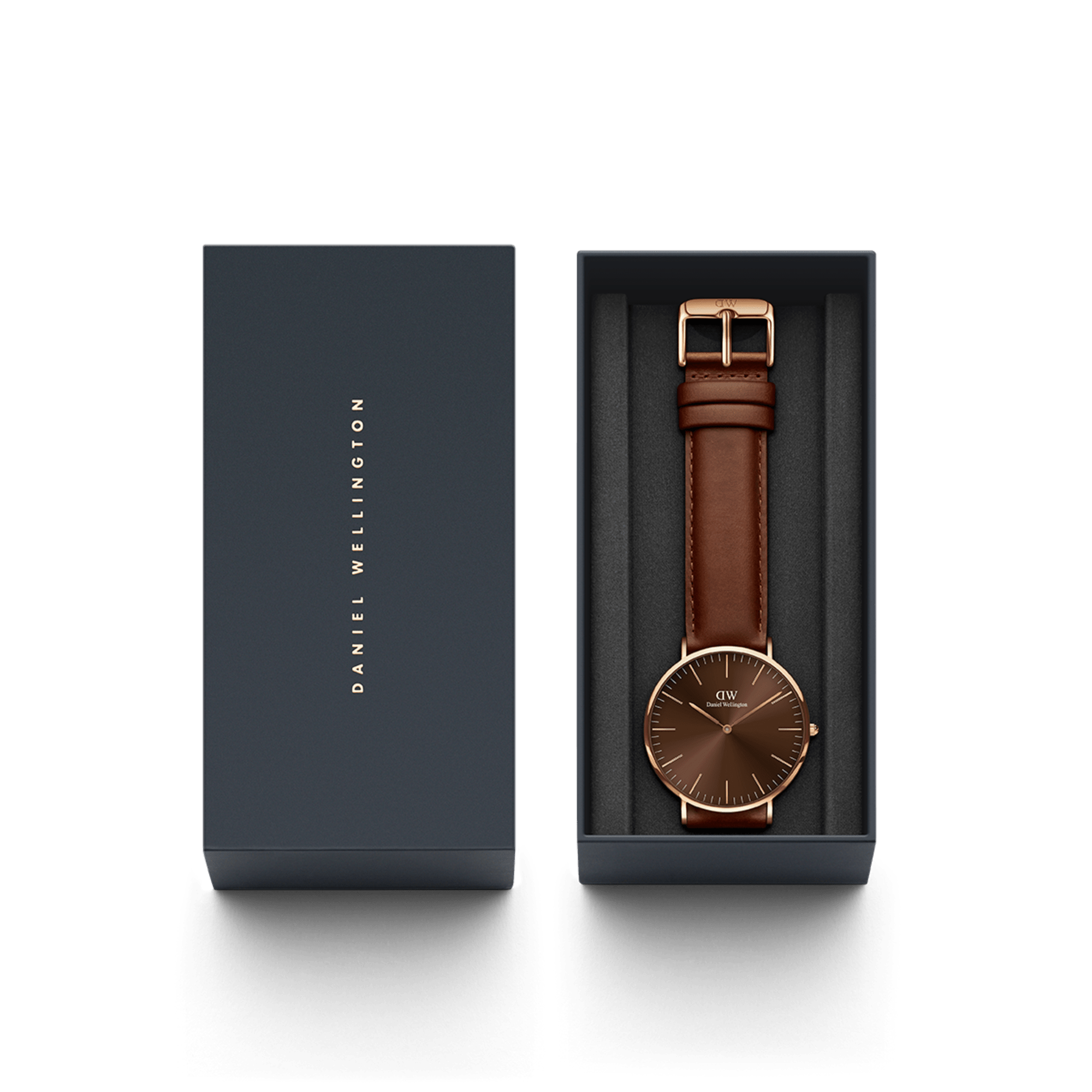 Daniel Wellington Classic 40 St Mawes Rose Gold & Amber Watch